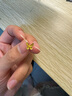 菜百首飾 黃金耳飾 足金5G時(shí)尚小巧炫彩拉絲蝴蝶耳釘（直針款）計價(jià) HJ 黃金耳飾 約0.95g 曬單實(shí)拍圖