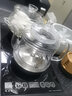 智能全自動上水電熱水壺（多顏色可選） 玻璃三合一套裝 底部上水燒水爐 電熱水壺 黑色20*37（帶燈） 曬單實拍圖