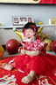 鸞雀翔一歲女寶寶生日抓周歲禮服中國風(fēng)唐裝旗袍裙百天宴嬰幼兒童公主裙 櫻花款連衣裙 90碼建議身高85-95體重22-27斤 曬單實(shí)拍圖