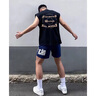 POUM無(wú)袖t恤男士夏季美式復(fù)古重磅純棉潮流圓領(lǐng)休閑運(yùn)動(dòng)背心百搭上衣 YSXS-B663黑色 XL 曬單實(shí)拍圖