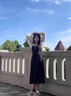 達芙妮（DAPHNE）厚底松糕涼鞋女2025夏季新款沙灘鞋女軟底坡跟增高羅馬鞋一字女鞋 黑色 36 曬單實(shí)拍圖