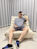 莫代爾涼感睡衣男士夏季莫代爾棉綢短袖短褲薄款夏天冰絲男式夏款家居服 2647灰色 XL (175)：適合140-160斤穿著 曬單實(shí)拍圖