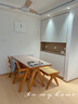 BUI實木餐桌椅組合日式櫻桃木餐桌松木工作臺鯨魚餐桌小戶型吃飯桌子 160CM松木桌+2餐椅+138CM長凳 120cm 及以上 曬單實拍圖