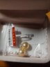 滴水成珠南珠世家正圓淡水珍珠耳釘925銀耳飾銀芯硅膠耳堵情人節禮物 10-11mm白色珍珠+925銀耳釘 曬單實(shí)拍圖