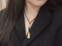 花草蒙拾 黃金貔貅吊墜女999足金3D硬金本命年招財金項鏈男士編繩掛墜新款 貔貅吊墜 中號約2g 曬單實(shí)拍圖