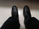 高哥內增高男鞋2025新款豆豆鞋休閑鞋皮鞋男韓版真皮駕車(chē)鞋隱形增高鞋 黑色 0220082XAP 42 曬單實(shí)拍圖