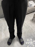 大碼西褲男加肥加大碼男士直筒寬松胖子上班面試黑色彈力西裝褲男 005純黑色(精品) 特快到貨 40（3尺1）190斤-200斤左右 曬單實(shí)拍圖