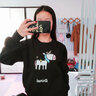 印至美衛(wèi)衣定制印logo長袖工作服外套訂制刺繡秋冬連帽文化衫定做工衣服裝 黑色 XL 曬單實(shí)拍圖