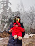 童泰秋冬3-24个月婴幼儿加厚款宝宝羽绒服连帽衣羽绒连体衣 红色 66cm 实拍图