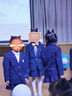 閃閃藍寶 兒童西裝花童禮服男童禮服西服套裝花童主持人服裝演出服表演服 藍色色四件套（無(wú)襯衫） 130cm建議體重43-50斤 曬單實(shí)拍圖