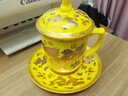 Gao Chun Ceramics 高淳陶瓷龍鳳呈祥茶具家用單個骨瓷輕奢中式精致高端復(fù)古辦公室水杯 龍杯 曬單實拍圖