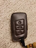 豫翎適用于大眾CC鑰匙包邁騰B7真皮鑰匙套邁騰B8遙控鎖匙扣高檔保護殼 G款咖色+手繩)17-24款邁騰CC 曬單實(shí)拍圖