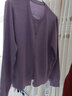 歐莎（OSA）小香風(fēng)紫色針織開(kāi)衫外套新款女外搭上衣空調衫遮陽(yáng)衫秋 棗紅 XL 曬單實(shí)拍圖