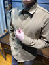 PRIDEME深冬季加厚款保暖磨毛呢料襯衫男長(cháng)袖修身商務(wù)休閑刺繡字母襯衣男 BNS2633-卡其色 L 【體重建議：120-130斤】 曬單實(shí)拍圖