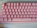 irocks 艾芮克K71M有线游戏键盘无冲突旋钮RGB粉红色机械键盘 粉红色 茶轴 实拍图