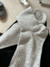 全棉时代男女袜子情侣5A抗菌中长短筒船袜4双装 绒白+花灰+果壳+墨黑 实拍图