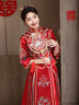 泰勒馬?。═AILEMARTIN）秀禾服2025新款新娘中式婚紗結(jié)婚禮服敬酒服嫁衣龍鳳褂婚服 511雙袖 S 曬單實拍圖