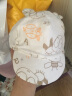 aqpa新生儿夏季帽子婴儿太阳帽男女宝宝外出防晒遮阳棉纱布鸭舌帽 白底蜜蜂 0-3个月（适用头围34-37cm） 实拍图