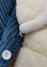 特丝格斯（TSGS）睡衣女冬季加厚套装珊瑚绒三层夹棉衣加绒加大码法兰绒保暖家居服 豆沙抽条 XXL（三层加厚夹棉） 实拍图
