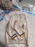 科蒙博卡秋冬純色圓領(lǐng)羊絨衫女 休閑外穿毛衣百搭打底針織衫 海貝米 XL 曬單實(shí)拍圖