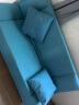 骁诺沙发客厅折叠沙发床两用小户型简易出租房布艺沙发卧室懒人沙发 天蓝色【加宽加厚海绵】 1.5米双人位+俩抱枕 实拍图