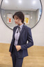 普妮姿格子西裝女套裝休閑2025春秋時尚氣質(zhì)職業(yè)裝工作服女士小西裝外套 藏藍色西裝（其他顏色下單留言） L 【建議：100-109斤】 曬單實拍圖