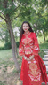 紅妝飾佳 秀禾服新娘2025新款中式婚紗禮服結(jié)婚敬酒服旗袍女 深紅色無鉆款 S 曬單實拍圖