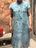 墨茉（MORIMUIR）连衣裙子女夏雪纺短袖民族风印花改良旗袍中长裙中年优雅宽松韩版 绿色 4XL(145-155斤) 实拍图