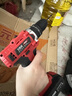 艾銳盾手電鉆家用沖擊鉆鋰電池工具箱全套裝手電轉電動(dòng)螺絲刀打孔手槍鉆 21V雙速【沖擊鉆】?jì)呻?曬單實(shí)拍圖