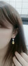 俏物俏女（in lay）蛋面水滴仿水晶耳環(huán)生日禮物92銀耳飾氣質(zhì)輕奢小眾顯臉瘦百搭簡(jiǎn)約 彩白色 曬單實(shí)拍圖