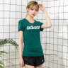 adidas阿迪达斯短袖女T恤女装 夏新款运动服棉质舒适休闲上衣高尔夫T恤 纯棉绿色 FP7866 M(165/88A) 实拍图