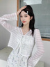 舒芳蝶（shufangdie）碎花吊帶連衣裙女裝夏季法式小個(gè)子長(zhǎng)裙海邊度假開(kāi)衫套裝裙子夏天 白色 開(kāi)衫+紫色裙 M 曬單實(shí)拍圖