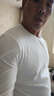 簡(jiǎn)束（JOONSVIP）長(cháng)袖t恤男純色棉質(zhì)修身緊身打底衫男士體恤秋冬季外穿內搭上衣男 常規圓領(lǐng)白色 3XL (86KG左右緊身) 曬單實(shí)拍圖