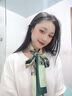 CRANTA KOMEIA官網(wǎng)絲巾女士帶飄帶圍巾搭配襯衫綠色長(zhǎng)條絲巾媽媽生日禮物送老婆 綠色叢林 高級(jí)感ck風(fēng)送老婆女朋友實(shí)用高檔 曬單實(shí)拍圖