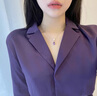 BOGLIA紫水晶項鏈女2024新款奢侈時尚首飾鎖骨鏈吊墜生日禮物送女友老婆 紫水晶項鏈 曬單實拍圖