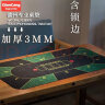 乾仓（qiancang）德州扑克桌布长方形扑克垫加厚锁边专用橡胶台布桌垫 绿色花纹【1.8m*0.9m】10人位 实拍图