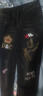 新品輕奢侈刺繡牛仔褲男修身蝙蝠圖案繡花小腳褲水洗煙灰色重工個(gè)性緊身鉛筆褲品質(zhì)圖案印花窄腳褲新款長(cháng)褲子 圖片色 29碼 曬單實(shí)拍圖