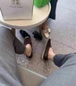 Clessidra英格蘭CL羊皮漁夫鞋男懶人鞋反絨皮一腳蹬平底鞋編織鞋 杏色 漁夫鞋 41 曬單實(shí)拍圖