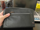 KINSTRDZ真皮手拿包男新款男士手包軟牛皮女神節手抓包韓版時(shí)尚信封包 黑色 曬單實(shí)拍圖