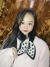 玉柳緣 圍巾女冬季韓版潮百搭保暖毛絨圍巾波點(diǎn)毛絨交叉護(hù)頸小圍脖 黑色 尺寸約75*9CM 曬單實(shí)拍圖