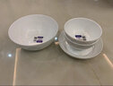 樂美雅白玉鋼化玻璃碗碟盤子 家用套裝耐熱創(chuàng)意餐具 微波爐適用 石紋19cm平盤 曬單實拍圖