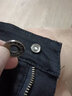 CANELIN KISKHA高端純黑色牛仔褲男修身小腳彈力時(shí)尚百搭商務(wù)男士加絨休閑長(cháng)褲子 902黑色常規 32 碼 曬單實(shí)拍圖