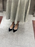 Lily Wei黑色高跟鞋子大碼小碼女鞋春秋季新款赫本風(fēng)細跟尖頭配旗袍 黑色【跟高6cm】 36 (230mm) 曬單實(shí)拍圖