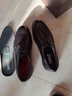 沙馳（SATCHI）男鞋春季新款商務(wù)正裝皮鞋男羊皮系帶按摩氣墊舒適鞋子男 黑色 38 歐碼偏大一碼 曬單實(shí)拍圖