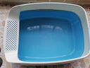美卡 雙層貓砂盆半封閉式貓廁所貓屎貓盆小號大號貓砂盆超大貓咪用品 海洋藍色特大號 曬單實(shí)拍圖