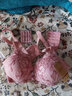 夏季新款刺繡少女無鋼圈內(nèi)衣薄款調(diào)整形小胸聚攏文胸女生乳罩 蝦紅 34/75A 曬單實(shí)拍圖