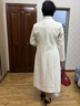 秀觀(guān)唐秀觀(guān)唐白寧新中式國風(fēng)秋冬優(yōu)雅毛呢復古繡花改良旗袍唐裝大衣外套 米白色 2XL 曬單實(shí)拍圖