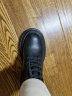 Dickies马丁靴女短靴2023秋冬高跟秋季冬季皮英伦风工装单靴女靴子 黑色 36(女)皮鞋码 实拍图