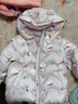 戴維貝拉（DAVE＆BELLA）保暖兒童羽絨服男童羽絨衣女童冬裝幼童冬款小童外出服孩子上衣 粉底印花 110 CM(建議身高100-110CM) 曬單實拍圖