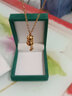月蘭詩(shī)（YUELANSHI）小葫蘆項鏈2023年新款女福牌吊墜18彩金鈦鋼鎖骨鏈女夏不掉色 金色 曬單實(shí)拍圖